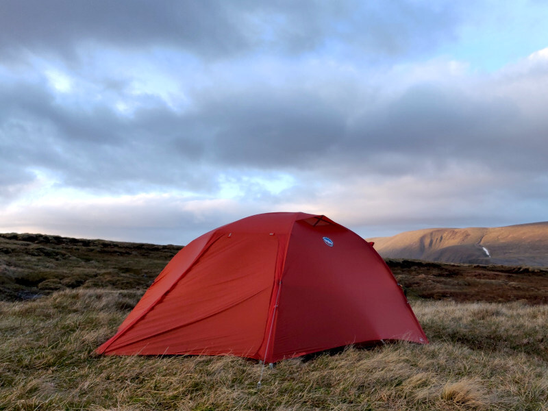 Wild camping in Scottish mountains